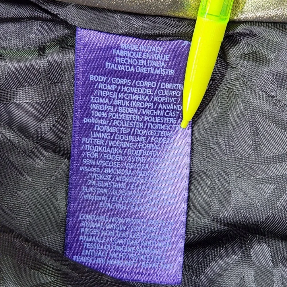Ralph Lauren Collection‎ Gold Metallic Double Breasted Runway Blazer Italy 6/8